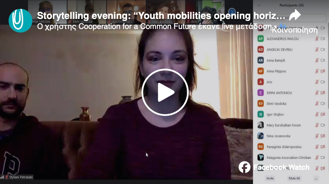 Storytelling evening: “Youth mobilities opening horizons”